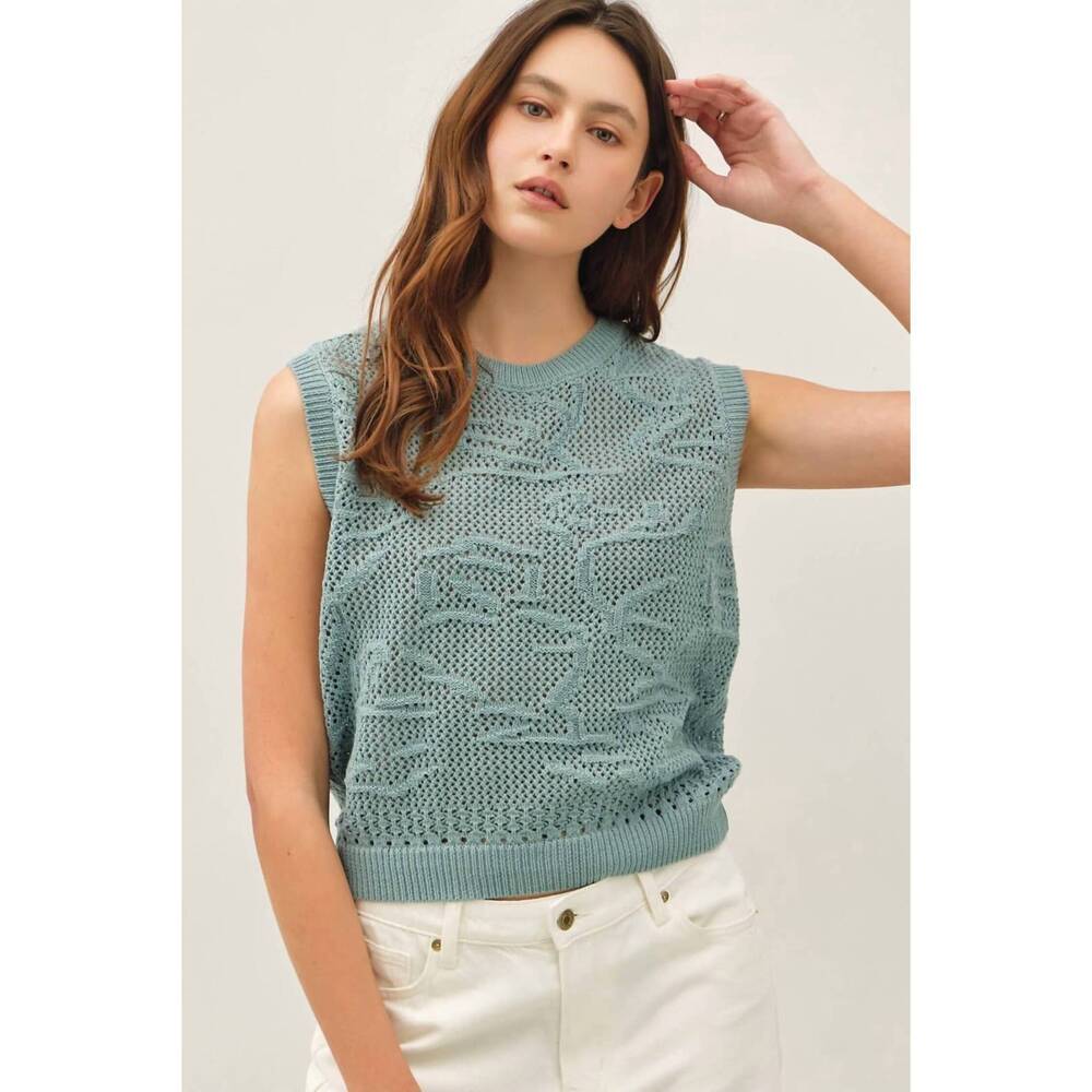 NEW BE COOL elani top in blue